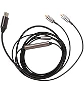 Earphone Replacement Cable, USB C to MMCX Replacement Headphone Cable, Oxygen Copper Core Detacha...