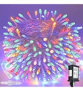 Connectable 200 LED Christmas Lights Indoor Outdoor with Timer, 66FT 13 Modes Multicolor String L...