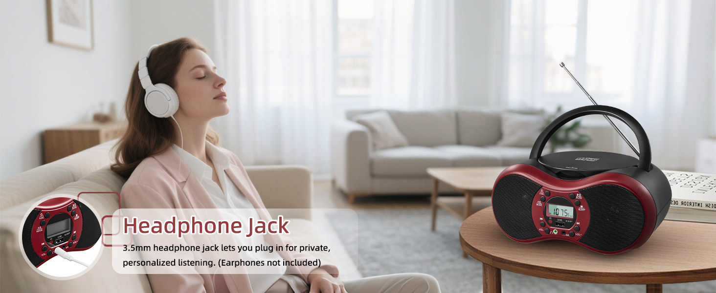 Portable CD Player Boombox