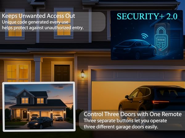 3-Door Control with Rolling Code Security