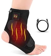 MAVIS LAVEN Heating Ankle Brace, Heat Foot Drop Orthotic Brace with Adjustable 3 Level Controller...