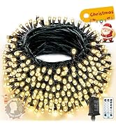 Voice Control 88Ft 240LED Christmas String Lights with Remote, Warm White | Smart 7 Voice Command...