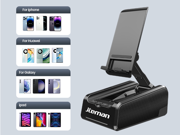 jteman phone stand with speaker