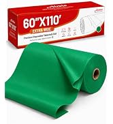 Plastic Table Cloth, Extra Wide 60 In X 110 Ft Green Plastic Tablecloth Roll with Any Cut Sliding...
