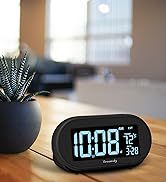 DreamSky Alarm Clocks for Bedrooms, Auto Set Digital Desk Clock for Bedside Nightstand, Electric ...