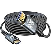 Eareyesail 8K HDMI Cable 2.1 50 FT, 48Gbps Fiber HDMI 2.1 Cable in-Wall CL3 Rated Support 8K@60HZ...