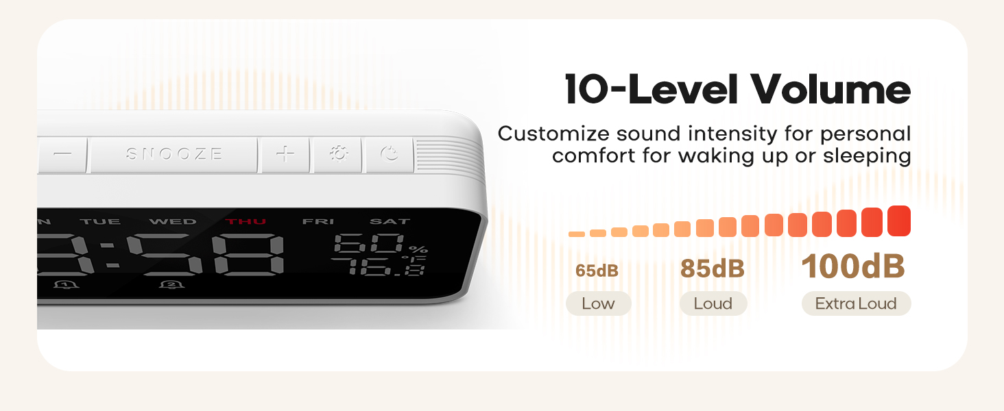 digital alarm clock for heavy sleepers kids adults loud alarm clock