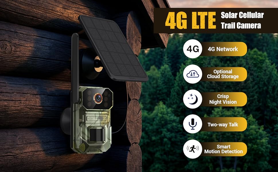 4G LTE Solar trail camera