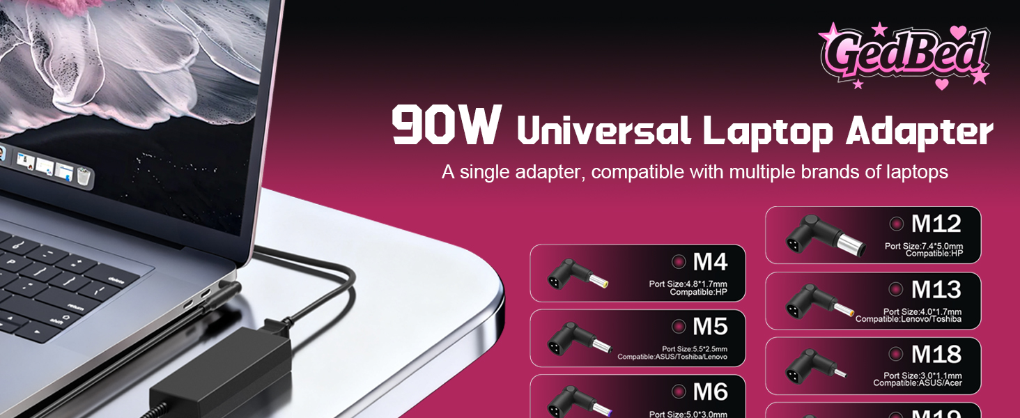 90W Universal laptop charger
