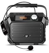 W WINBRIDE Wireless Voice Amplifier for Teachers, 30W Portable PA Speaker System, Wireless Microp...