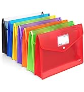 Plastic File Folders, Waterproof Transparent Expandable File Organiser - Portable Large Capacity ...