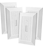 Bates- Classic Beadboard Single Switch Plate, 4 Pack, Light Switch Cover, Wall Switch Plate Cover...