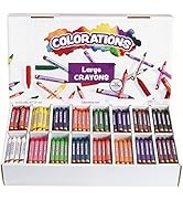 Colorations Large Crayon Classpack, School Supplies, 16 Colors, 25 of each, Set of 400, Large si...