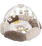 TFDER 5-in-1 Baby Play Gym Mat with 5 Toys, Tummy Time Mat for Sensory Development, Thick &amp; Large...