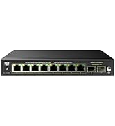 DBIT 10-Port Gigabit Network Switch with 8 PoE+ Ports @125W with 2 Combo SFP Slots, Unmanaged PoE...