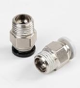 1/4" PT Male Thread 4mm Straight Pneumatic Push in Quick Fitting Connectors for PETF Tube 10Pcs