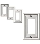 DEWENWILS Brushed Nickel Outlet Covers, Metal decorator Wall Plates for Electrical Outlets, GFCI,...