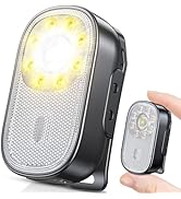 Cuvccn 500LM Ultra Bright Mini EDC Flashlight, 10 Modes Running Lights for Runners with Spot &amp; Fl...