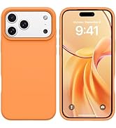 GUAGUA for iPhone 17 Pro Case Liquid Silicone Silky Soft Gel Rubber Slim Thin Microfiber Lining C...