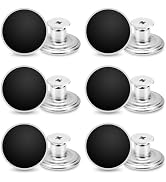 24 Pcs 17mm Jeans Button Replacement, Metal Buttons for Jeans No-Sew Nailess Removable Button for...