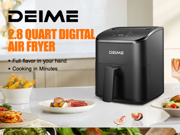 DEIME Air Fryer 3 Qt, 4-in-1 Small Mini Airfryer