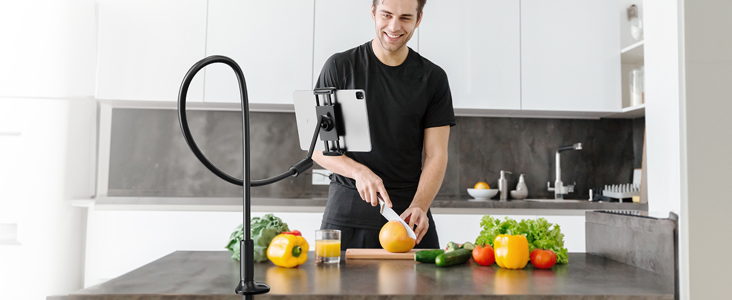 iPad Holder in kitchen