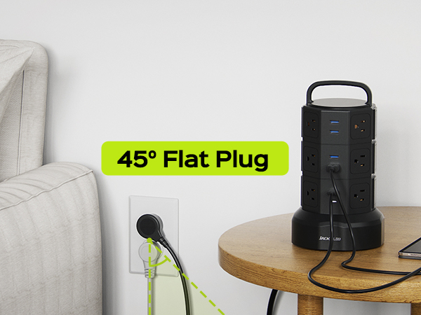 45° flat plug 
