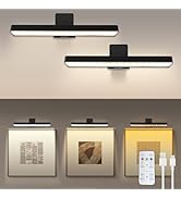 MIOBLUE 2Pack Rechargeable Picture Lights for Wall, Painting Light Battery Powered with Remote, A...