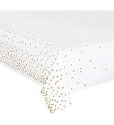 hapray 4 Pack Plastic Tablecloths for Rectangle Tables, Waterproof Disposable Party Table Cloths ...