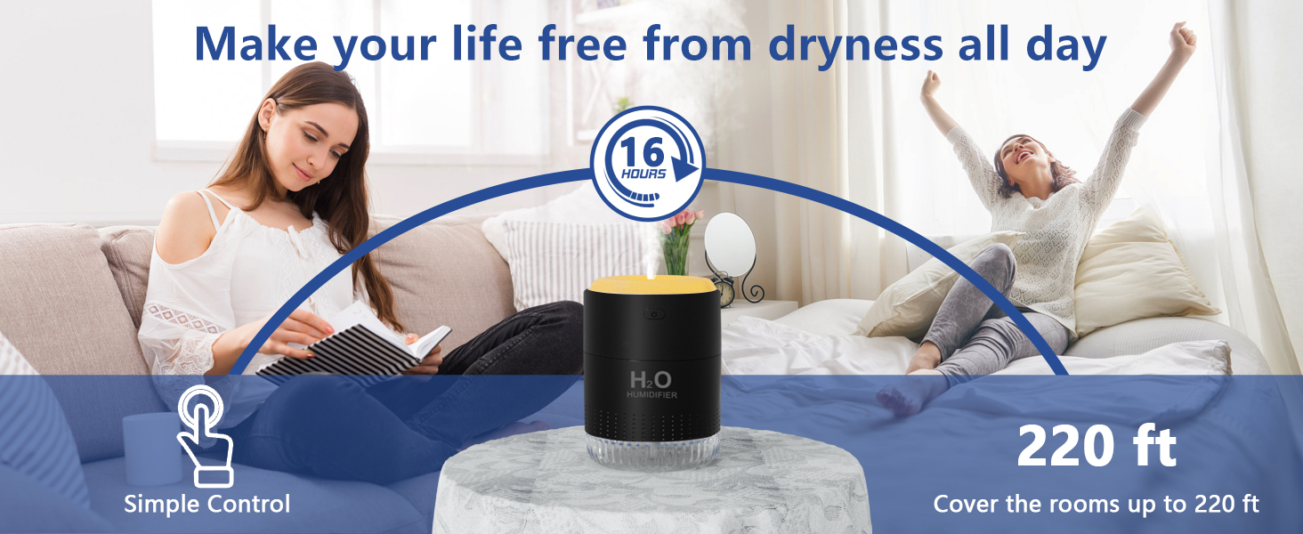 Personal Cool Mist Humidifiers for Bedroom