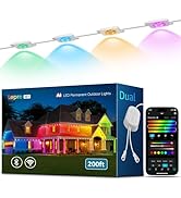 Lepro EE1 AI Permanent Outdoor Lights with Dual-Output, 200ft 120 LED RGB+IC Smart Outside Light ...