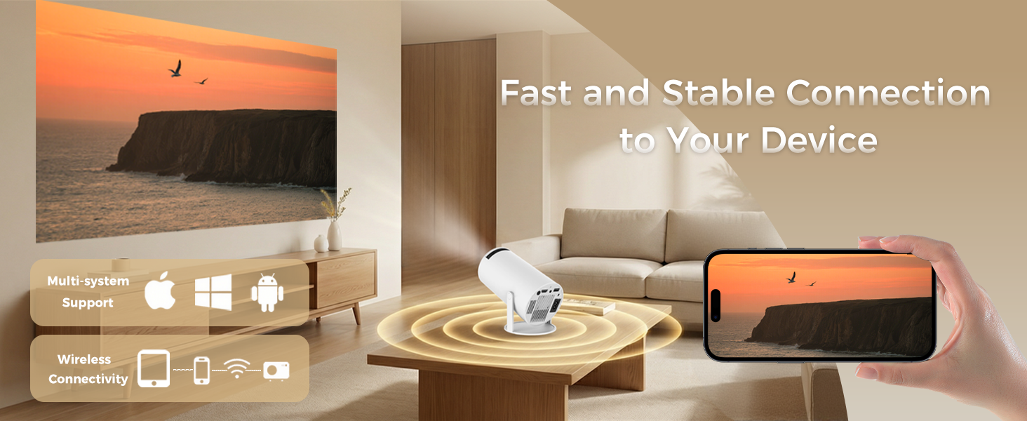 Mini Projector with WiFi and Bluetooth