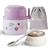 Pawovdeq Kids Stainless Steel Soup Bento Lunch Thermos For Hot Food,Vacuum Insulated Food Jar Con...