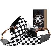 Padwa Lifestyle Black and White Plaid Camera Strap - 2
