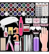 Practice Hand for Acrylic Nails Kit, Fake Hand for Nail Practice Mannequin Hand, Nail Training Fi...