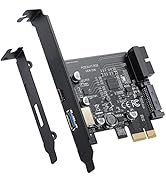 YBBOTT PCIE 19 Pin USB 3.0 Connector and 15 Pin SATA Power Connector 1X to USB 3.2 Gen1 5 Gbps 2 ...