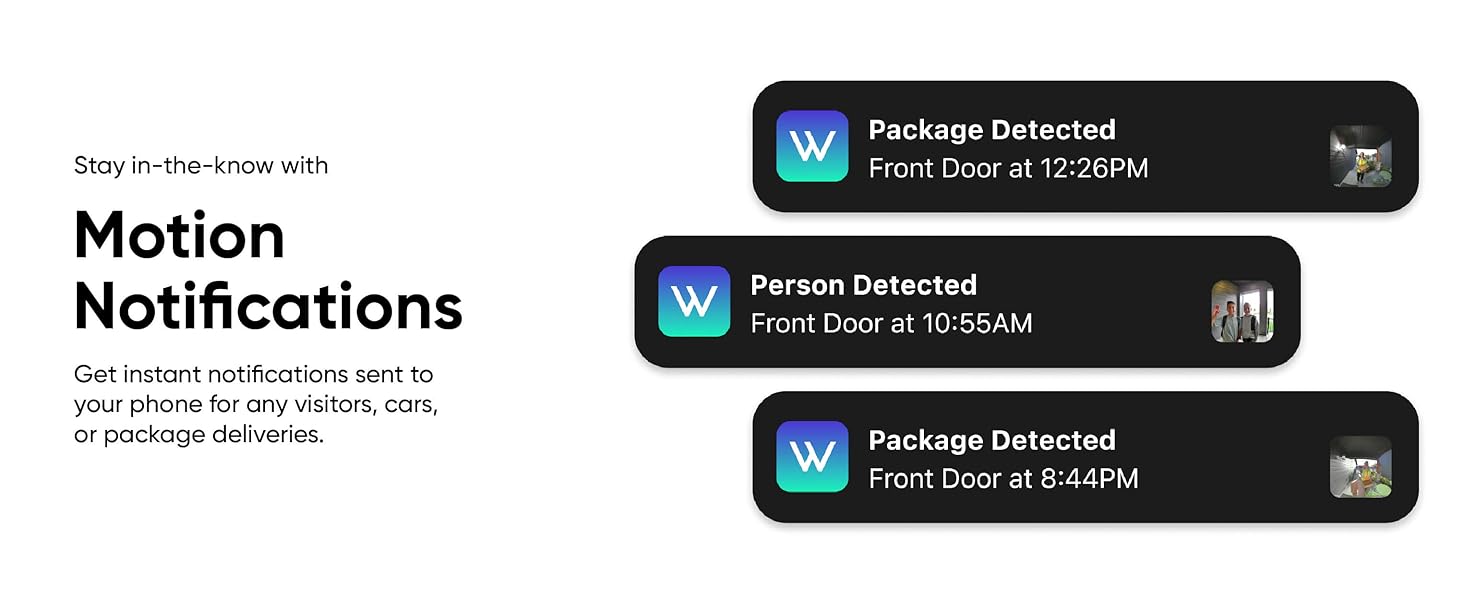 Wyze Battery Video Doorbell Notifications