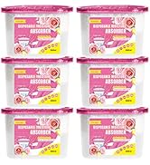 CANAGER Moisture Absorber Box, Lemon Rose-6 packs, Dehumidifier for Closet, Bedroom and Kitchen, ...