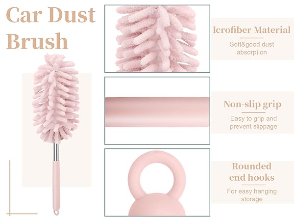 Pink Microfiber Car Duster