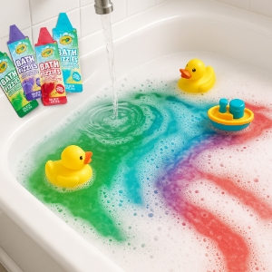 crayol bath colors, fizzies