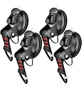 4Pcs Heavy Duty Suction Cup with Security Hooks - Outdoor Strong Suction Cups Multipurpose Car Ca...