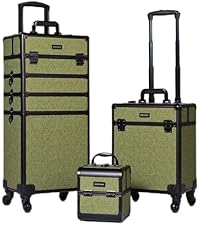 BYOOTIQUE Rolling Makeup Case Cosmetology case on wheels Makeup Artist Nail