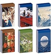 6 Sets 300 Pcs Washi Stickers Set Vintage Aesthetic Sticker Book for Journaling, DIY Decorative P...