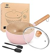 2.1 Quart Saucepan Set with Lid, Nonstick Aluminum Sauce Pot, Induction Compatible Small Cooking ...