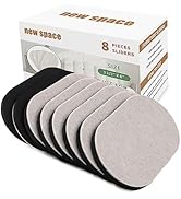 new space Felt Furniture Sliders, 8PCS 3 1/2 x 6 inch Reusable Furniture Sliders for Hardwood Flo...