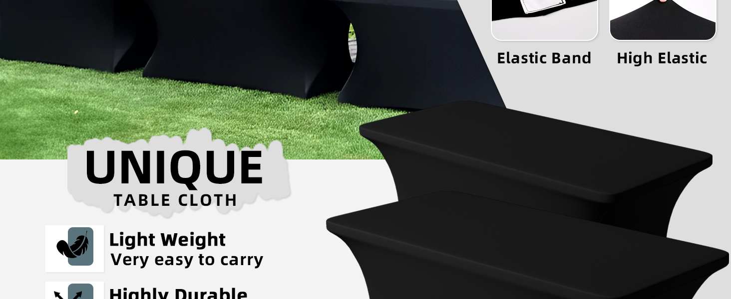 black table cloth