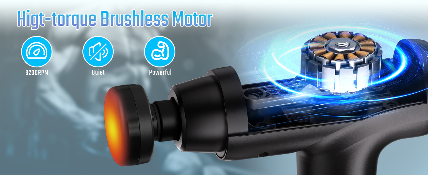 cotsoco Massage Gun with Heat for Pain Relief, Deep Tissue Percussion Massager with 20 Speeds