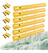 6 Pack PVC Flood Barriers Bags, 72 x 14 Inch Inflatable Flood Barriers for Home Water Barrier Bag...