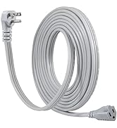 KUNCAN Appliance Power Extension Cord - 3 Prong Flat Wire SPT-3 14 AWG Heavy Duty Male to Female ...