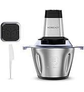 Meat Grinder Electric 2.5L, HOMEASY Food Processor Stainless Steel Meat Blender Food Chopper for ...